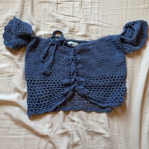 Charlotte Russe blue crop top